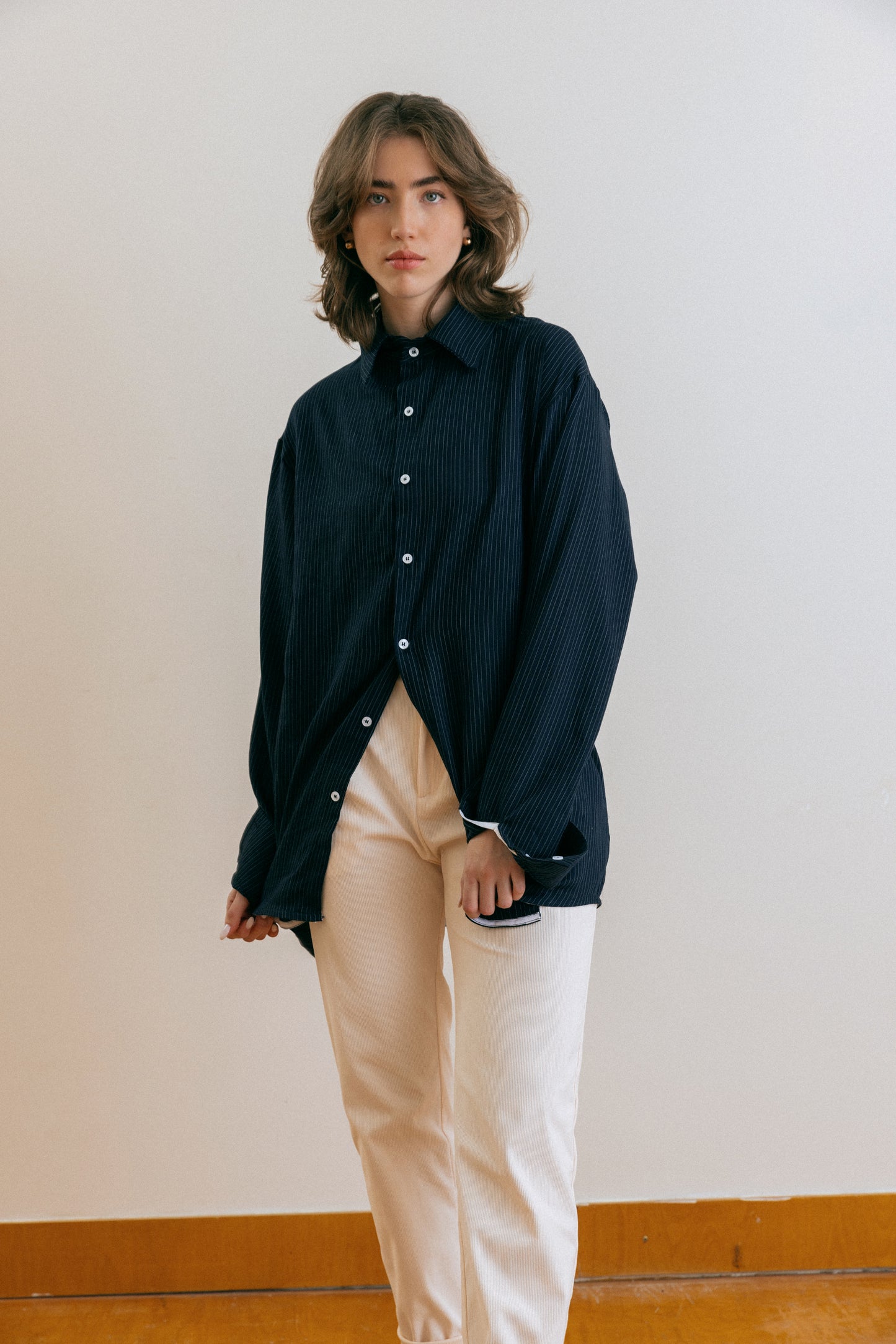Striped buttoned shirt
