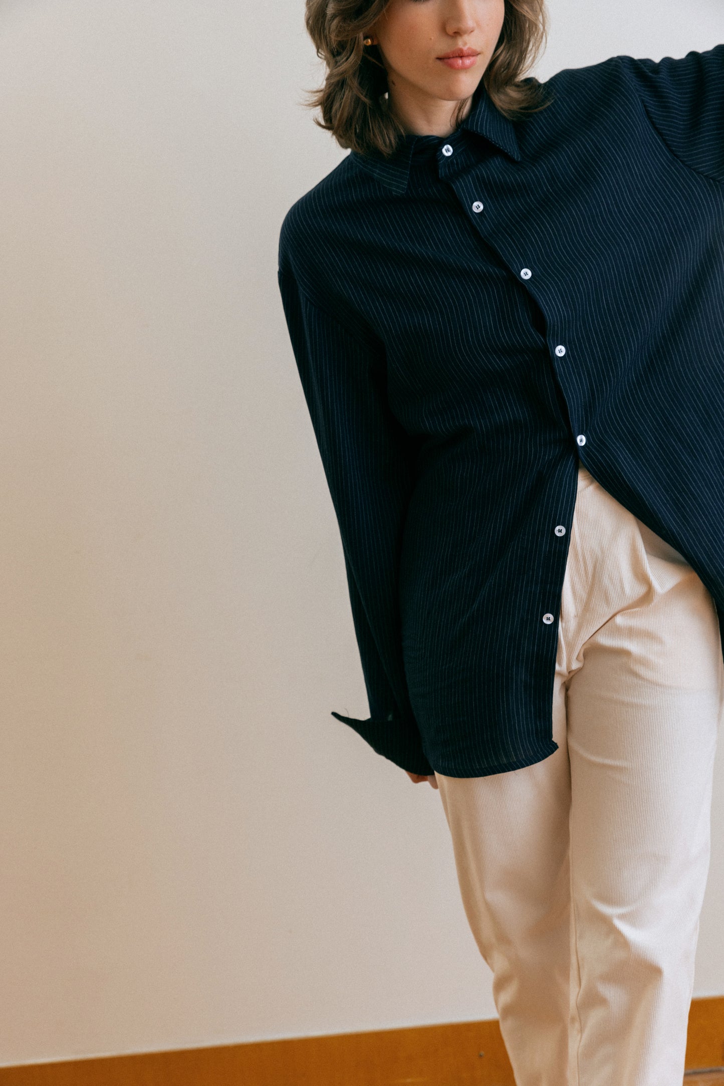 Striped buttoned shirt