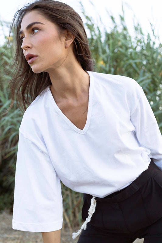 White V Tshirt